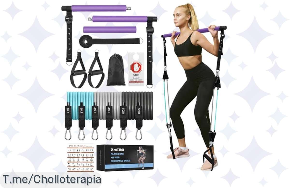 ¡No te pierdas el ofertón del Zacro Kit de Pilates con bandas ajustables y ahorra un 20%!