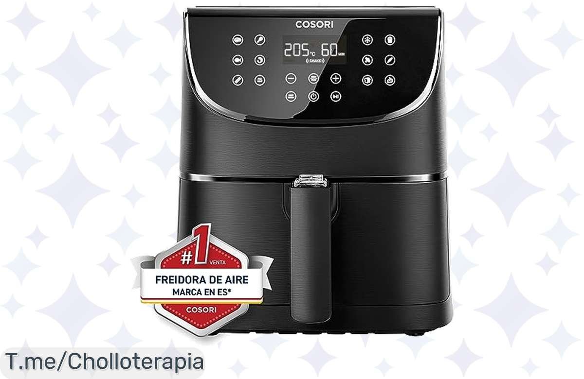 ¡Oferta Flash! COSORI Freidora de Aire 5.5L Tirada de Precio  Cocina Fácil y Sana con 100 Recetas