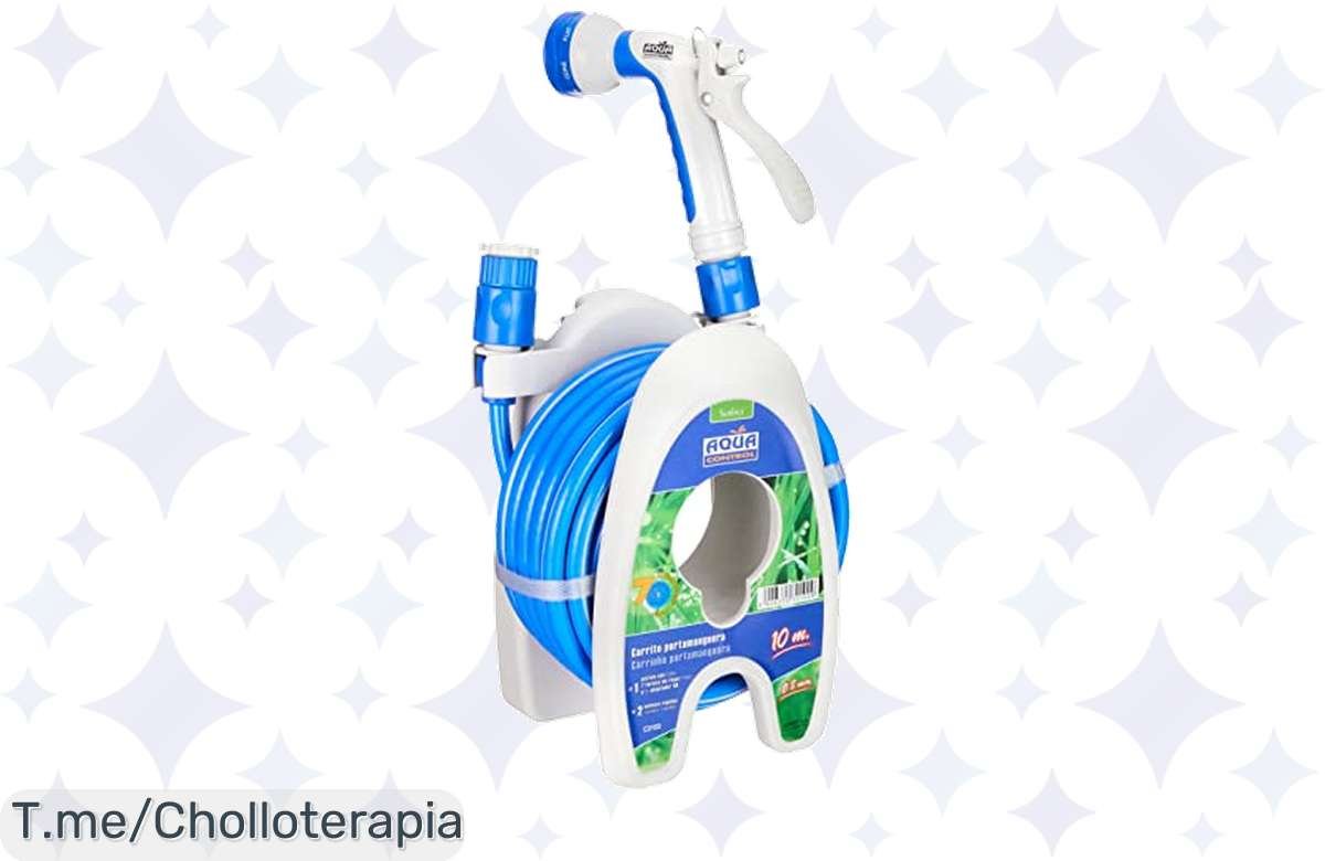 ¡Oferta Increíble! Aqua Control C2102: Kit de Riego con 10m de Manguera, Pistola y Soporte a Precio de Risa ¡Aprovecha!