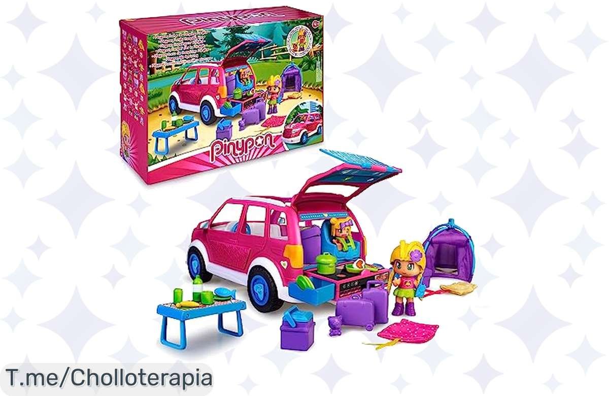 ¡Oferta Relámpago! Coche Camping Pinypon con Accesorios Sorprendentes ¡No te lo Pierdas!