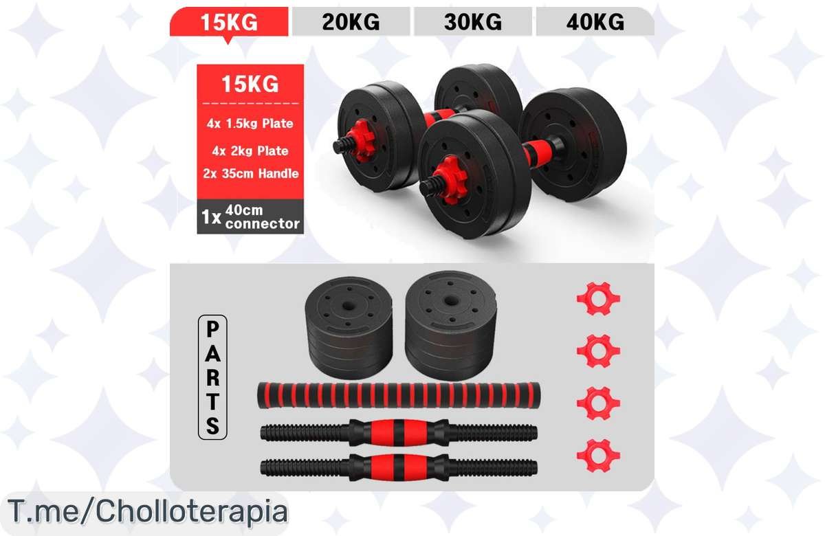 ¡Oferta Relámpago! Mancuernas Ajustables 10-50kg a Precio de Risa, ¡Corre!