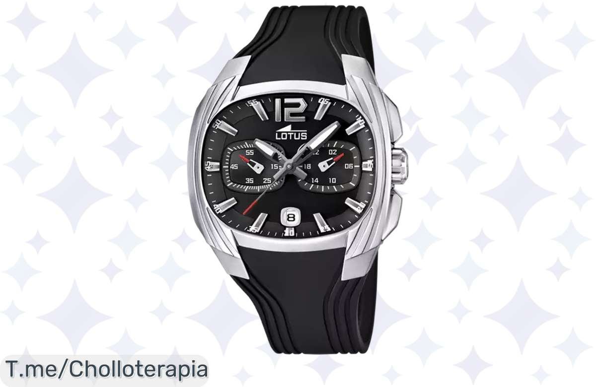 ¡Oferta Relámpago: Reloj Lotus de Hombre con Esfera Negra a Precio de Risa!