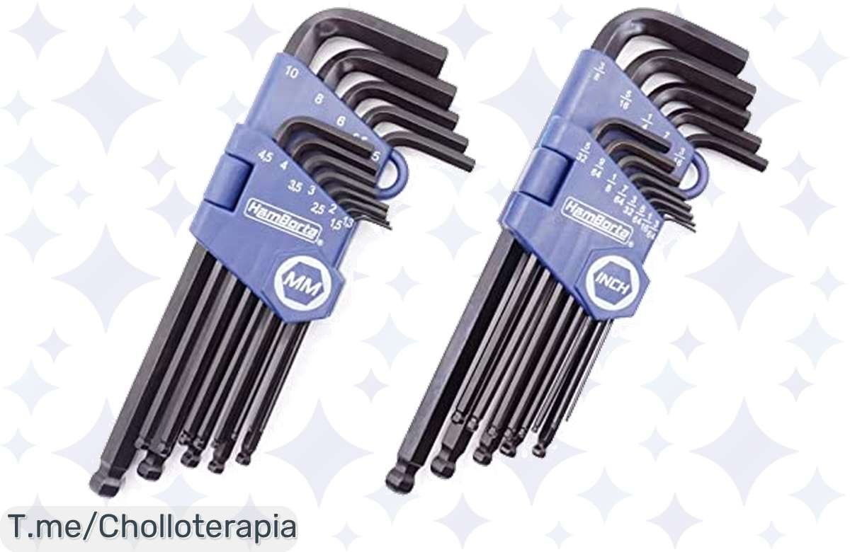¡Oferta Relámpago en HemBorta®: Set de 26 Llaves Allen Métricas e Imperiales a Precio Regalado!
