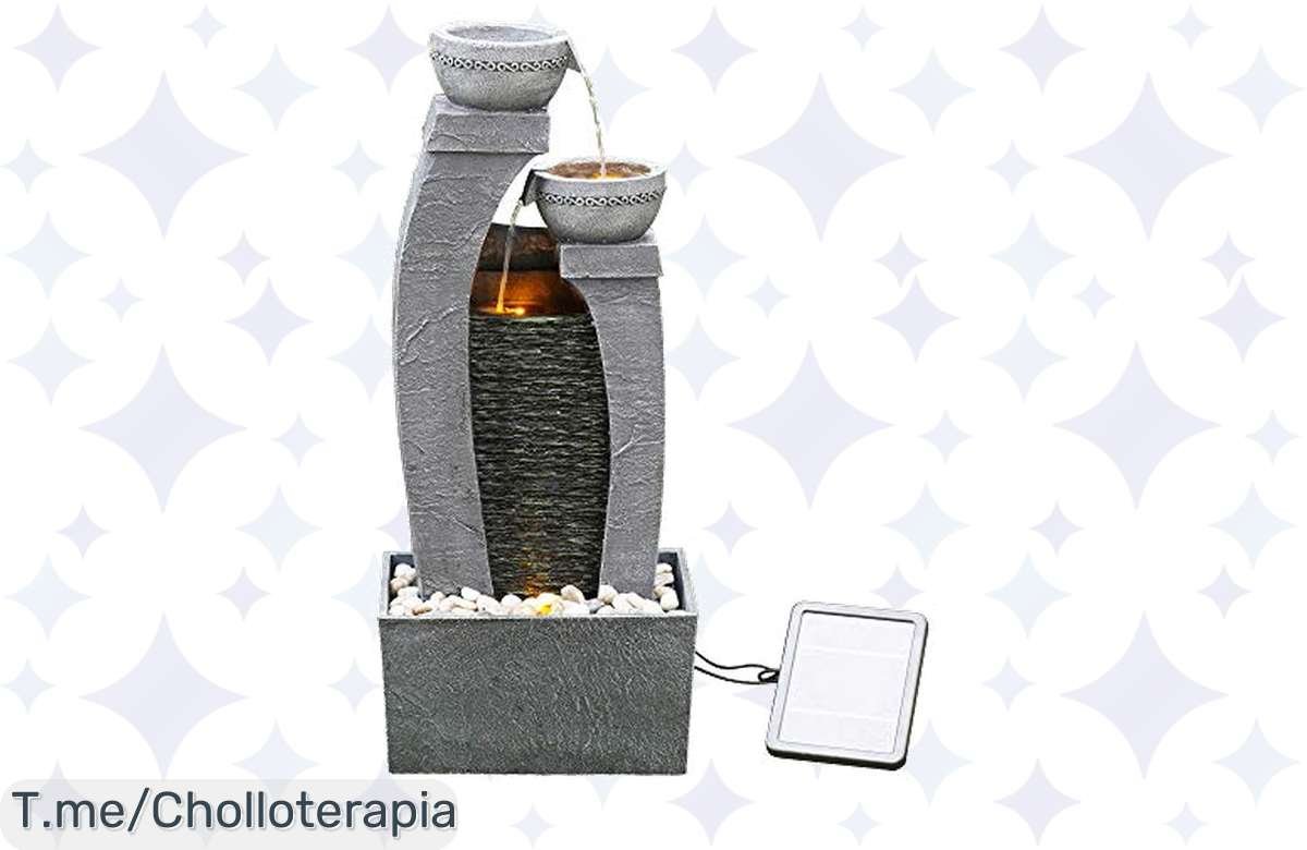 ¡Oferta Única! Fuente de agua solar LED a precio de locura, convierte tu jardín en un oasis relajante, ¡cómprala ya!