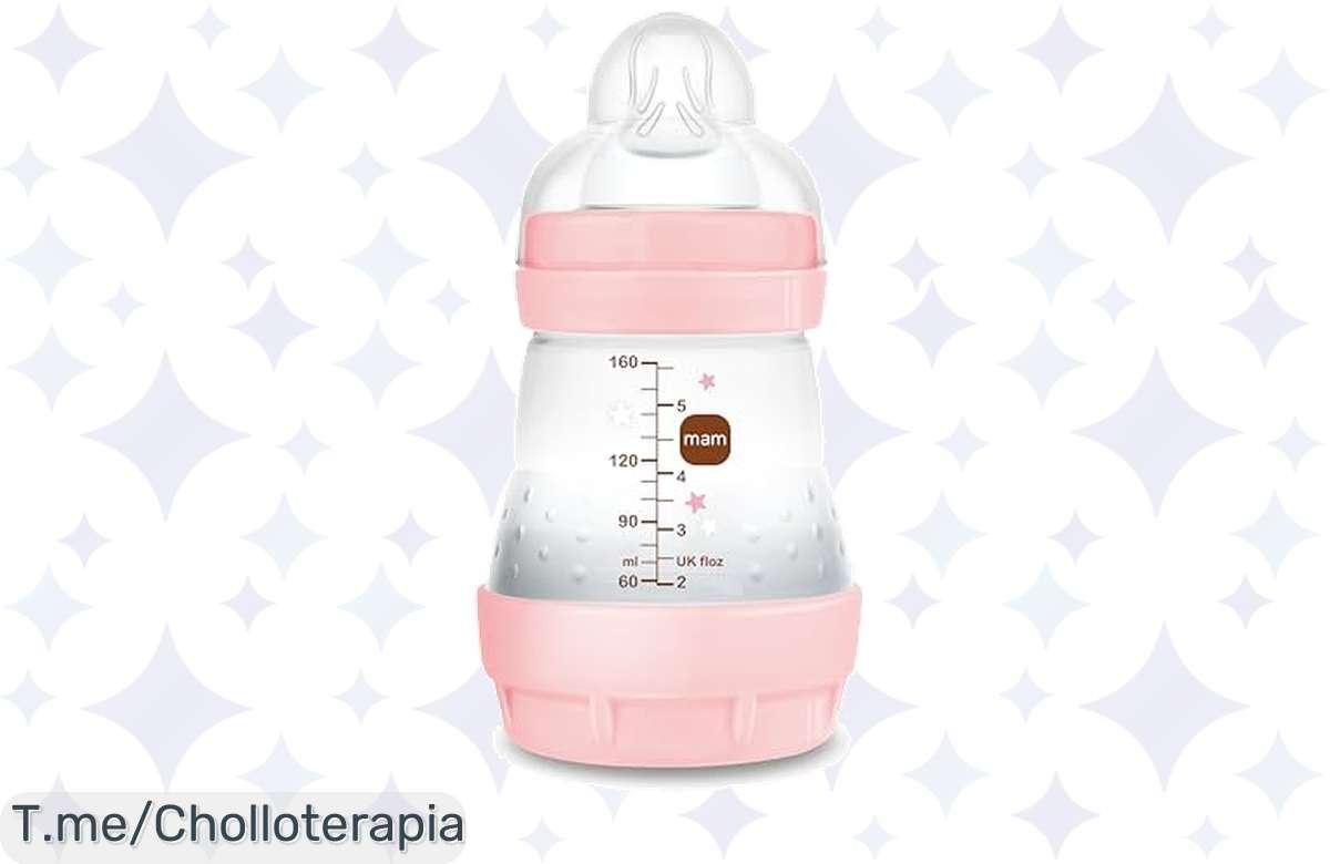 ¡Oferta bomba! Biberón MAM Anticólicos, fácil de limpiar y súper cómodo para tu bebé, ¡hazlo tuyo hoy!