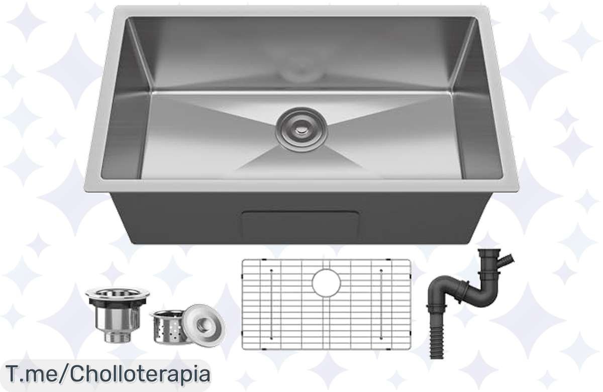 ¡Oferta bomba! Fregadero de acero inoxidable con escurridor a precio de ganga, ¡cómpralo ya!
