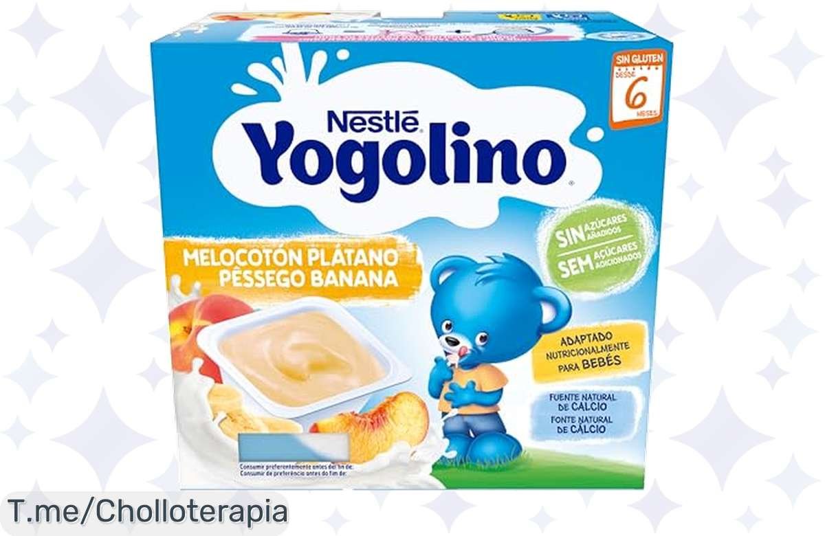 ¡Oferta bomba: Yogolino Melocotón Plátano sin azúcar, lleno de calcio!