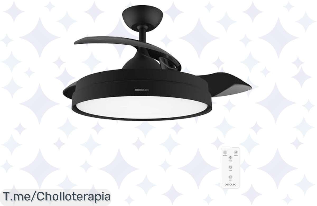 ¡Oferta de Locura! Ventilador de Techo con Aspas Retráctiles y Luz Regulable a Precio de Risa