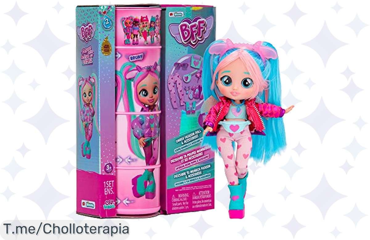 ¡Oferta loca! Bruny de BFF Bebés Llorones: muñeca fashion con 10 accesorios por tiempo limitado