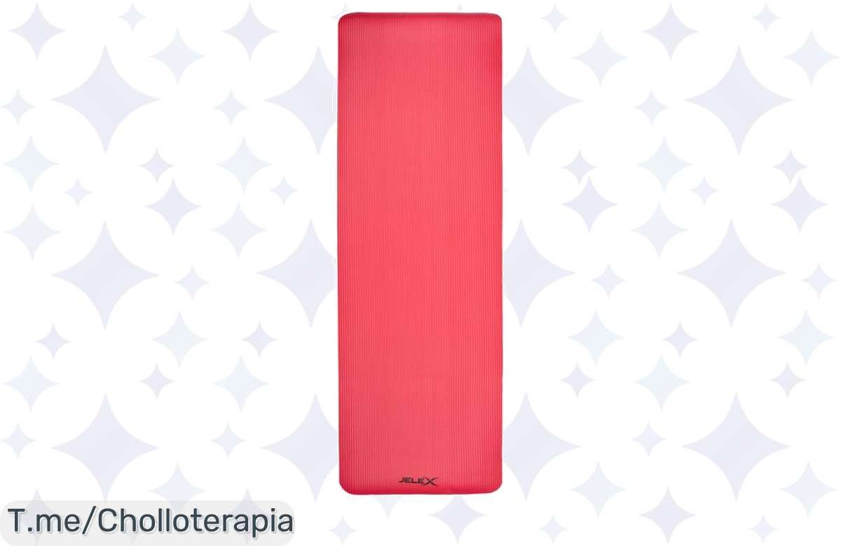 ¡Oferta loca! Esterilla de yoga JELEX roja al mejor precio, no te lo pierdas y mejora tu rutina ya.