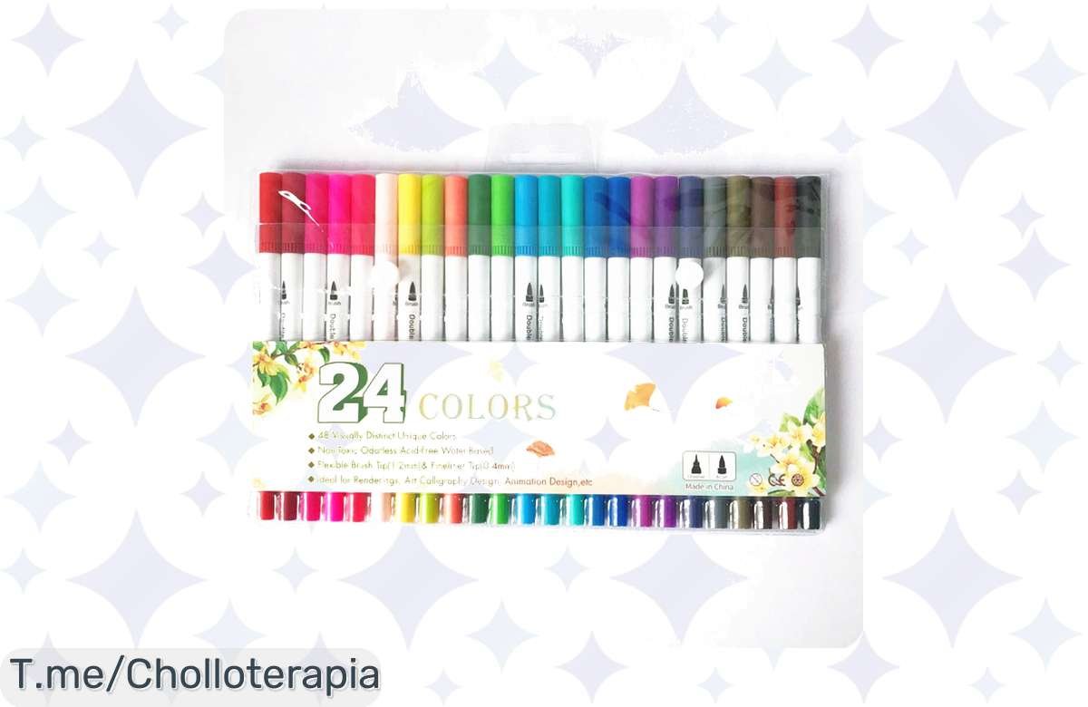 ¡Oferta loca en rotuladores acuarelables con doble punta, corre por ellos!