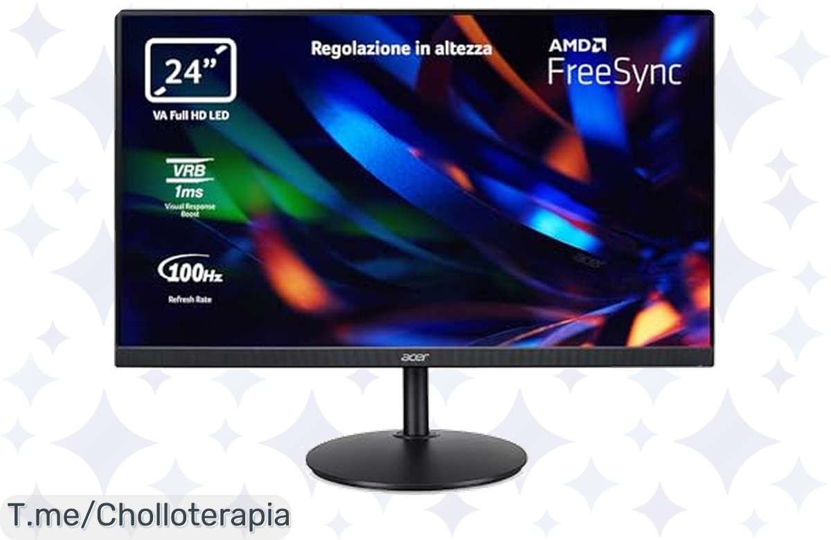 ¡Oferta locura! Monitor Acer 24 Full HD con 1ms, ¡no te lo pierdas!