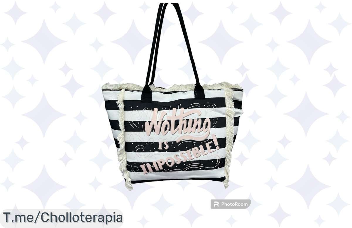 ¡Oferta playera! Bolso de rayas con flecos a precio de risa, ¡hazte con él ya!