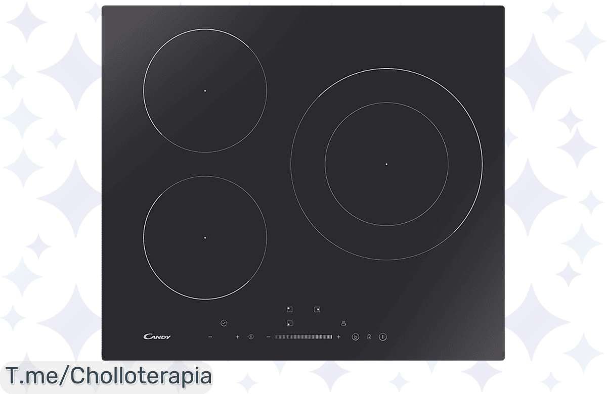 ¡Oferta relámpago: Placa de inducción Candy con súper zona de 28 cm a precio de risa!