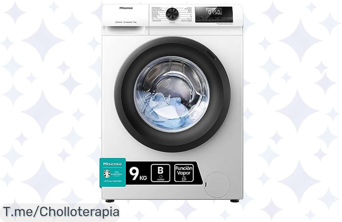 ¡Ofertón Hisense! Lavadora 9Kg con vapor que elimina bacterias ¡Hazte con ella ya!