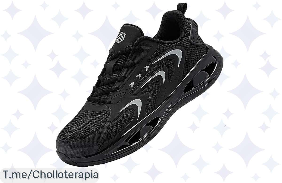¡Ofertón! LARNMERN Zapatos de Seguridad Baratos con Puntera de Acero y Suela Antideslizante