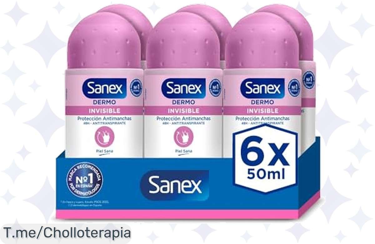 ¡Ofertón Sanex Dermo Invisible! Protección 48H sin manchas. Precio de locura, ¡aprovecha ya!