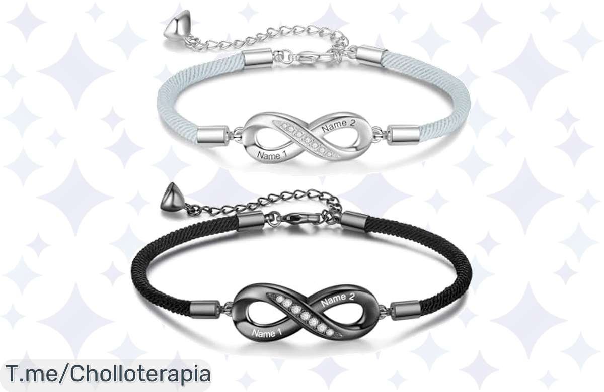¡Ofertón del 40%! Lleva 2 pulseras magnéticas personalizadas para parejas ahora mismo