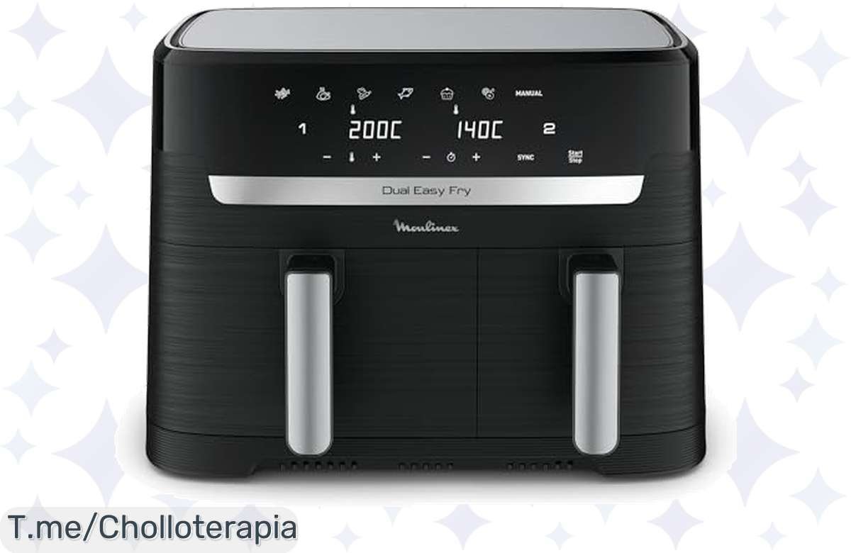 ¡Ojo! Moulinex Dual Easy Fry 8,3 L – Cocina rápido y ahorra energía al máximo!