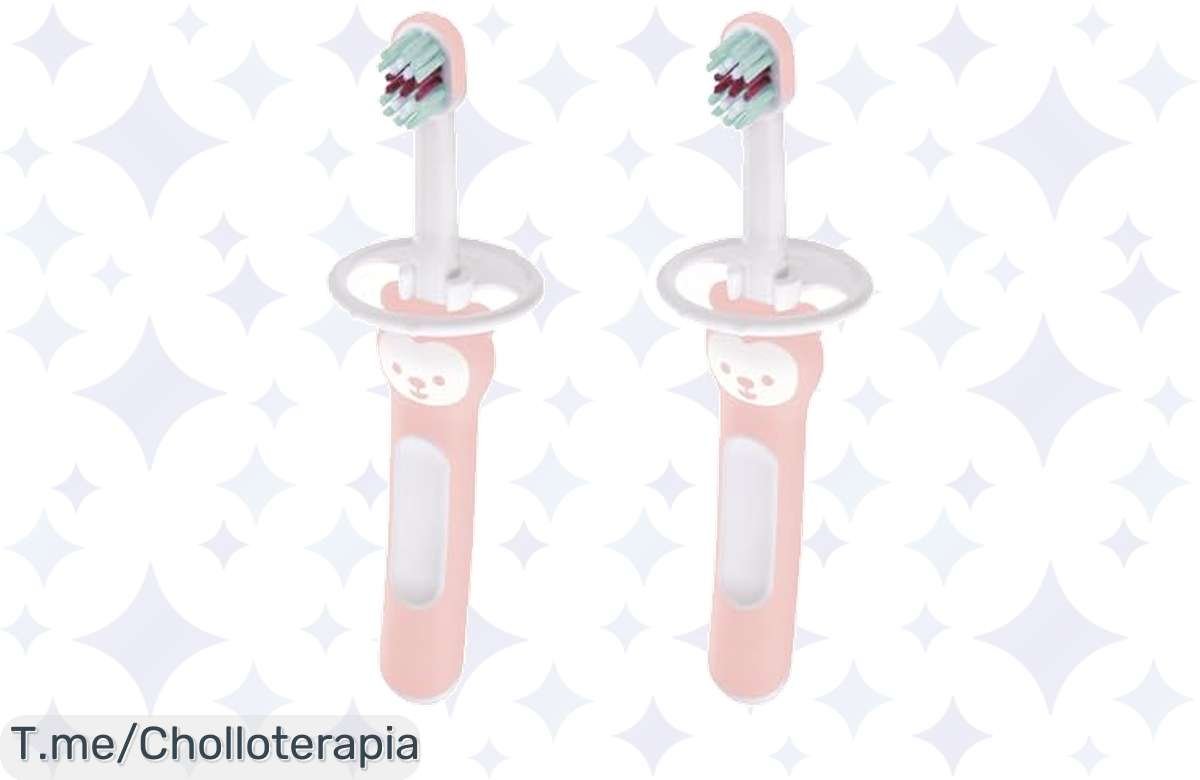¡Ojo! Set de cepillos de bebé ultra suaves con protector, ¡oferta bomba!