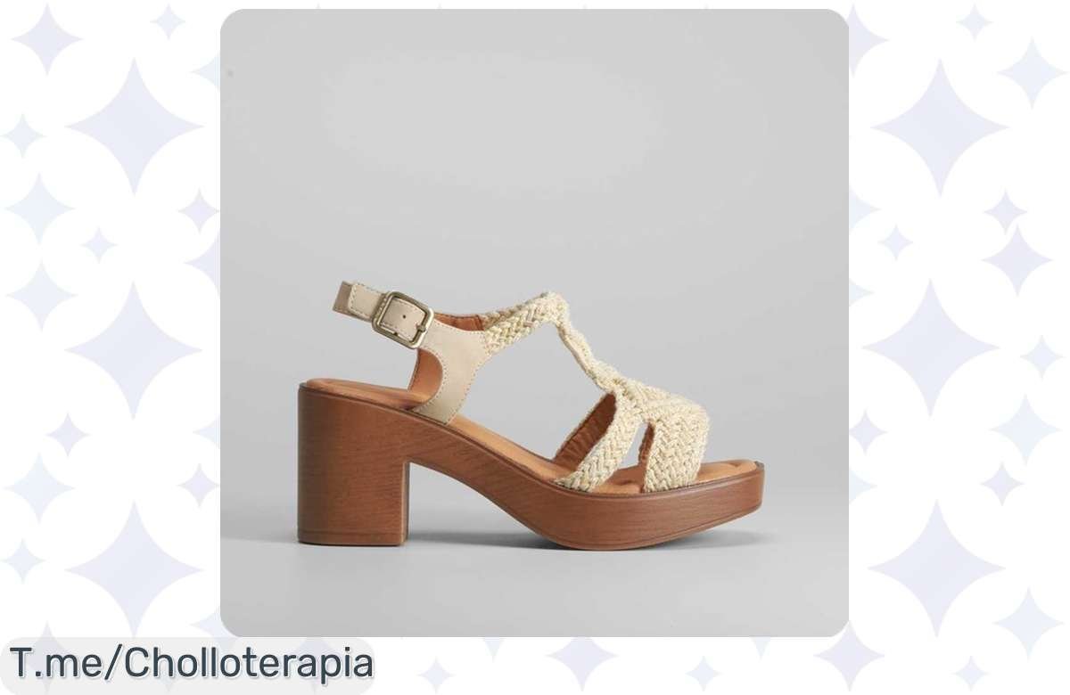 ¡Oportunidad única! Sandalia de tacón macramé SENDA ROAD por tiempo limitado, ¡no te lo pierdas!