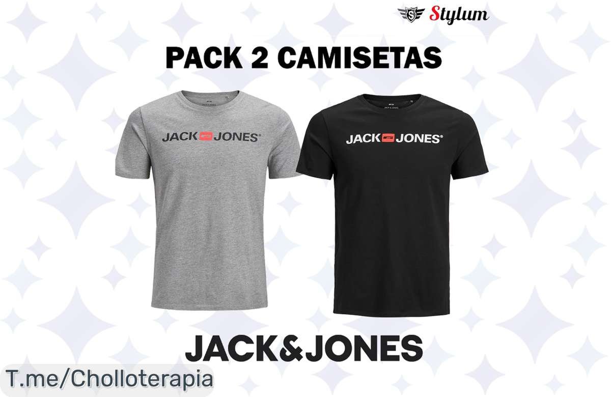 ¡Pack de 2 camisetas Jack & Jones a precio bomba, aprovecha ya!