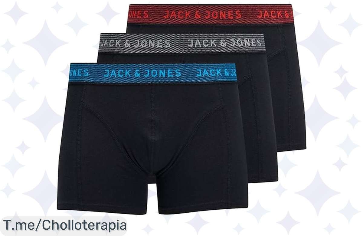 ¡Pack de 3 Boxers Jack & Jones: Precio de locura, no te lo pierdas!