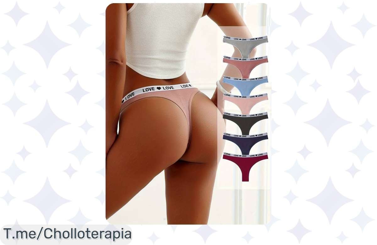 ¡Pack de 7 tangas de algodón a un precio ridículo, comodidad garantizada!