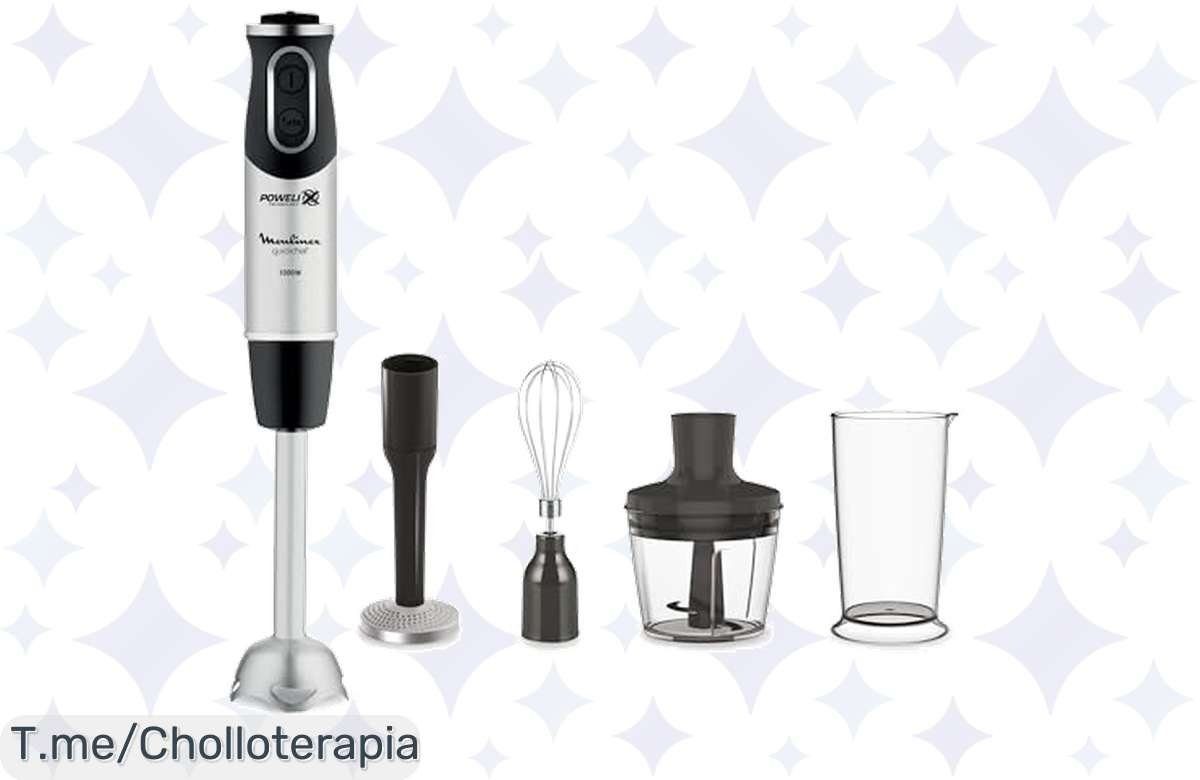 ¡Potente batidora Moulinex a precio de chiste: 1000 W y 10 velocidades! Corre antes de que se acaben.