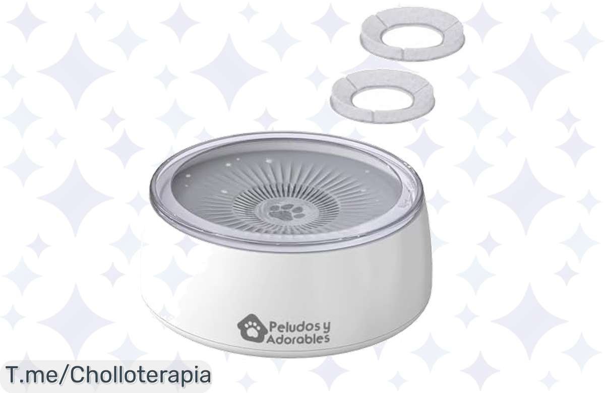 ¡Solo hoy! Bebedero de 3L para perros con filtros top a precio de risa