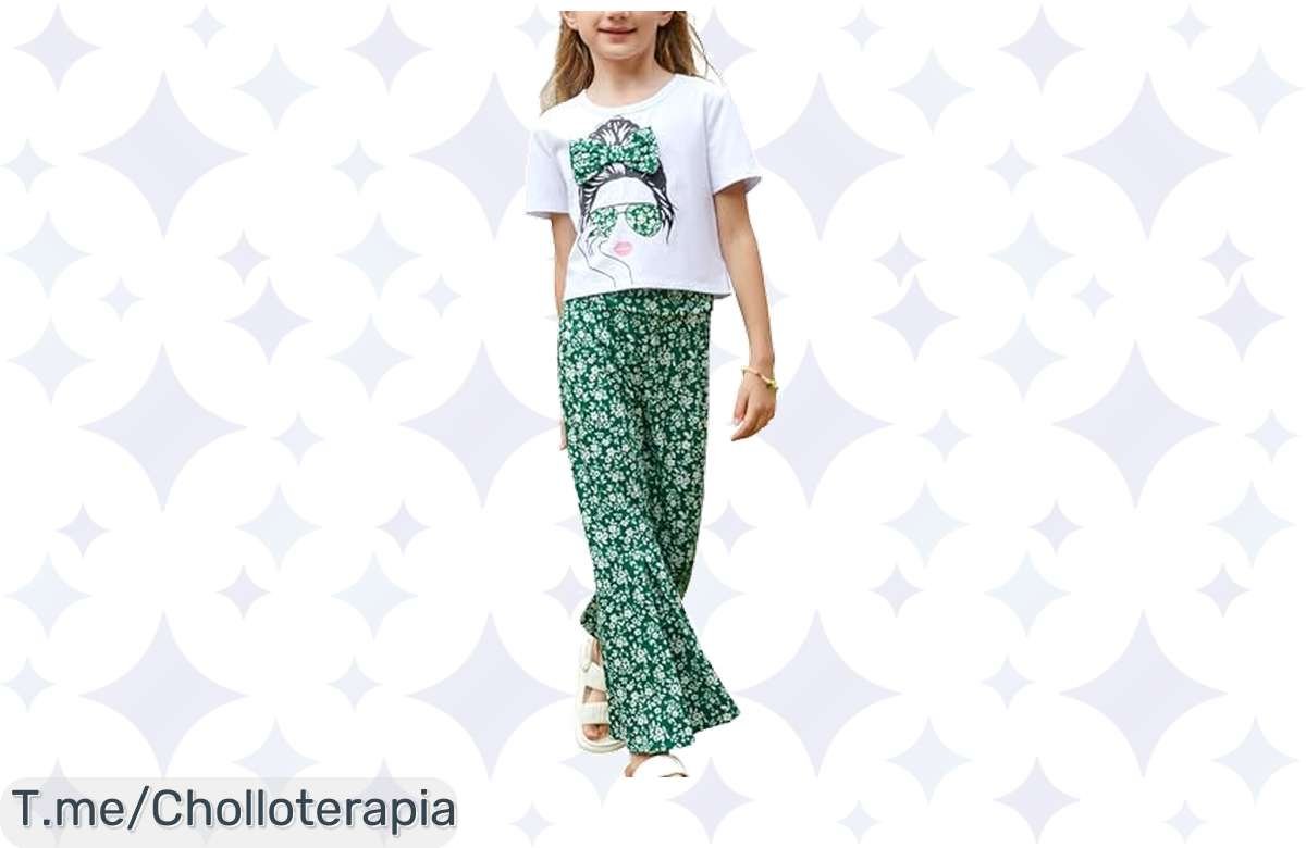 ¡Super combo de moda para niñas: 2 pantalones y camisetas premium casi regalados! Usa el cupón y ahorra 46%. Oferta por poco tiempo.