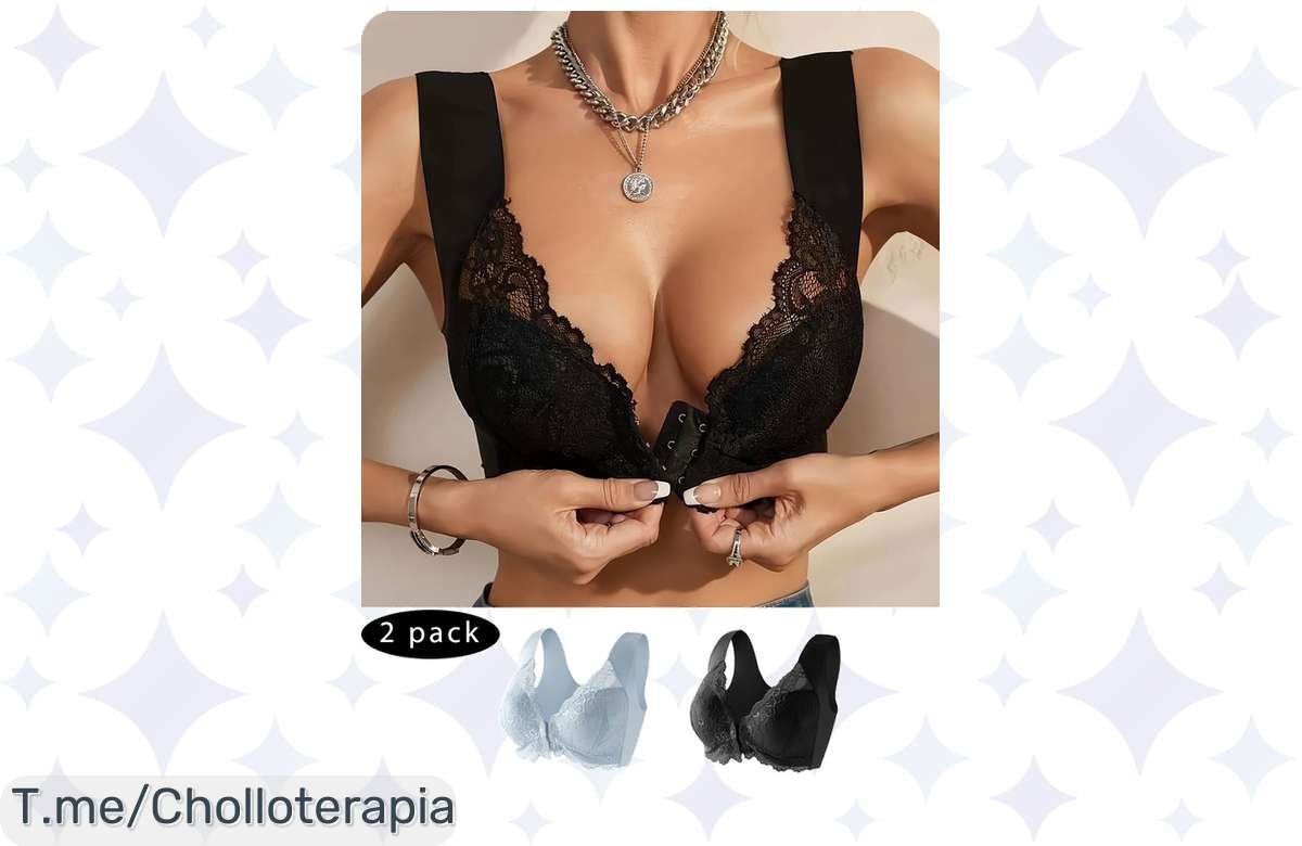 ¡Todo lo que necesitas! 2 sujetadores de cierre frontal a precio de locos