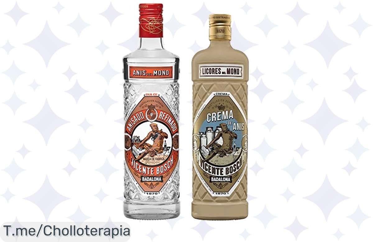 Anís del Mono Dulce y Crema de Anís en un pack que hará vibrar tus postres ¡Super chollo con descuento brutal! Stock limitado, corre y asegura el tuyo ya mismo