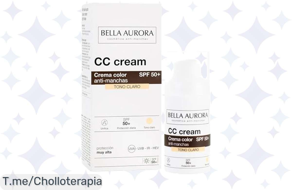 Aprovecha el ofertón: CC Cream Bella Aurora SPF50+ casi regalada, ¡Cuida tu piel ya!