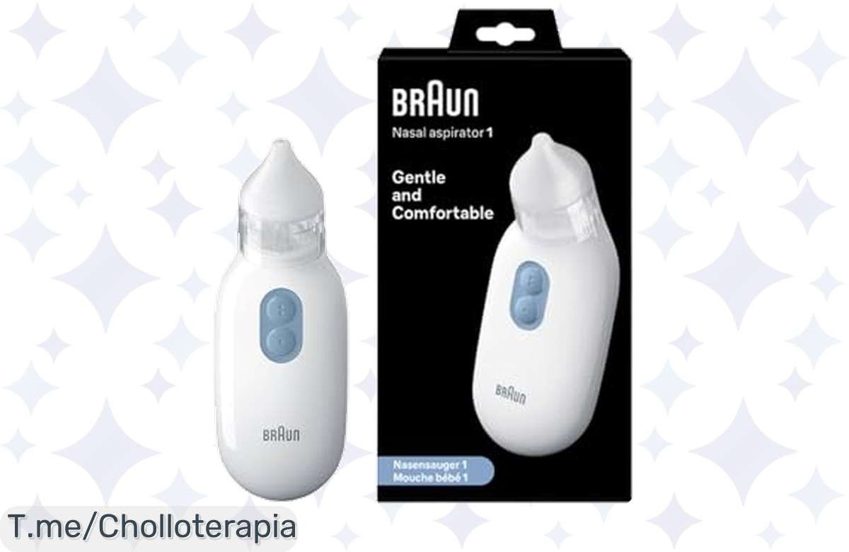 Aprovecha el ofertón del Braun Aspirador Nasal BNA100EU: elimina la congestión de tu peque con un clic. Salud y comodidad a precio loco. ¡Compra ya antes que se agote!