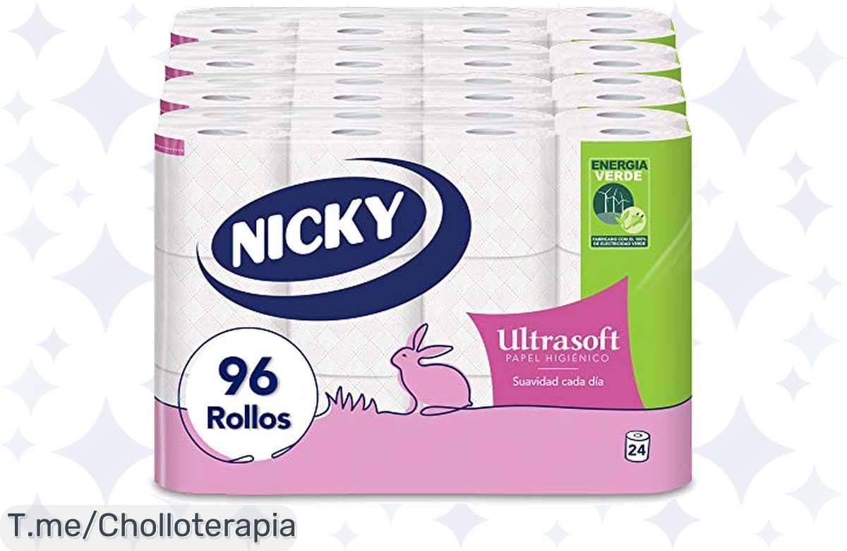 Aprovecha ya: Nicky Ultrasoft, el papel higiénico eco-friendly ¡96 rollos a precio irresistible!