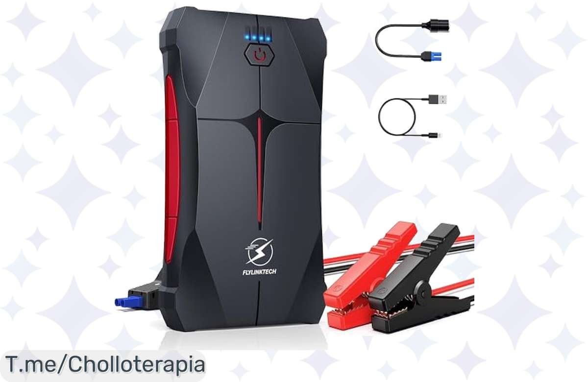 Arrancador de coches 2000A: oferta brutal con linterna LED y power bank, ¡no te lo pierdas!