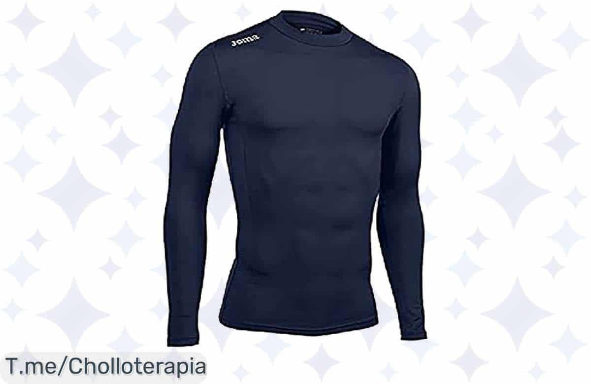Atrapa el Chollo con la Camiseta Térmica Joma en Azul Marino, el aliado perfecto para cada clima. ¡No te pierdas este ofertón y compra ahora antes de que se agote!