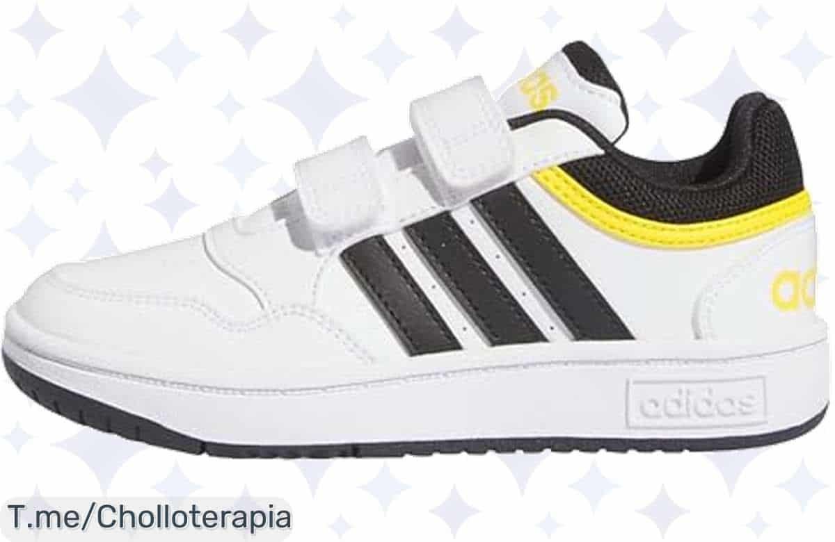 Atrapa el chollo del año con las adidas Hoops Lifestyle, comodidad instantánea y suelas acolchadas para tus pequeños. ¡No te quedes sin el ofertón, actúa ya antes de que se agoten!