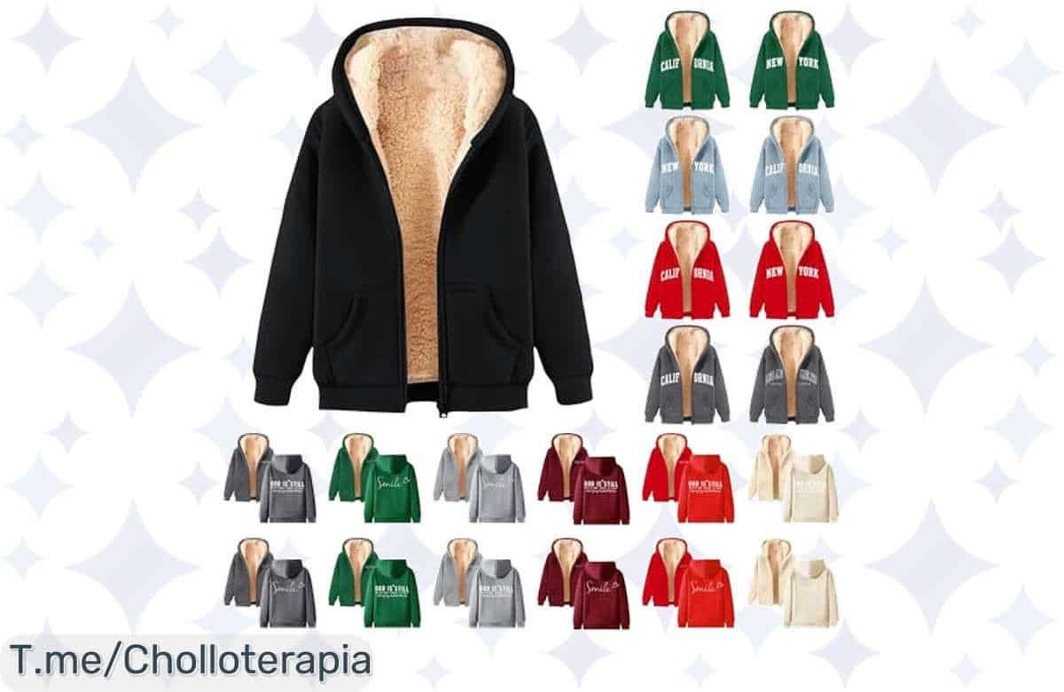 Atrapa el frío con esta chaqueta con capucha y forro polar a un precio loco, ¡luce increíble y cálida! Aprovecha el super chollo antes de que se acabe, actúa ya.