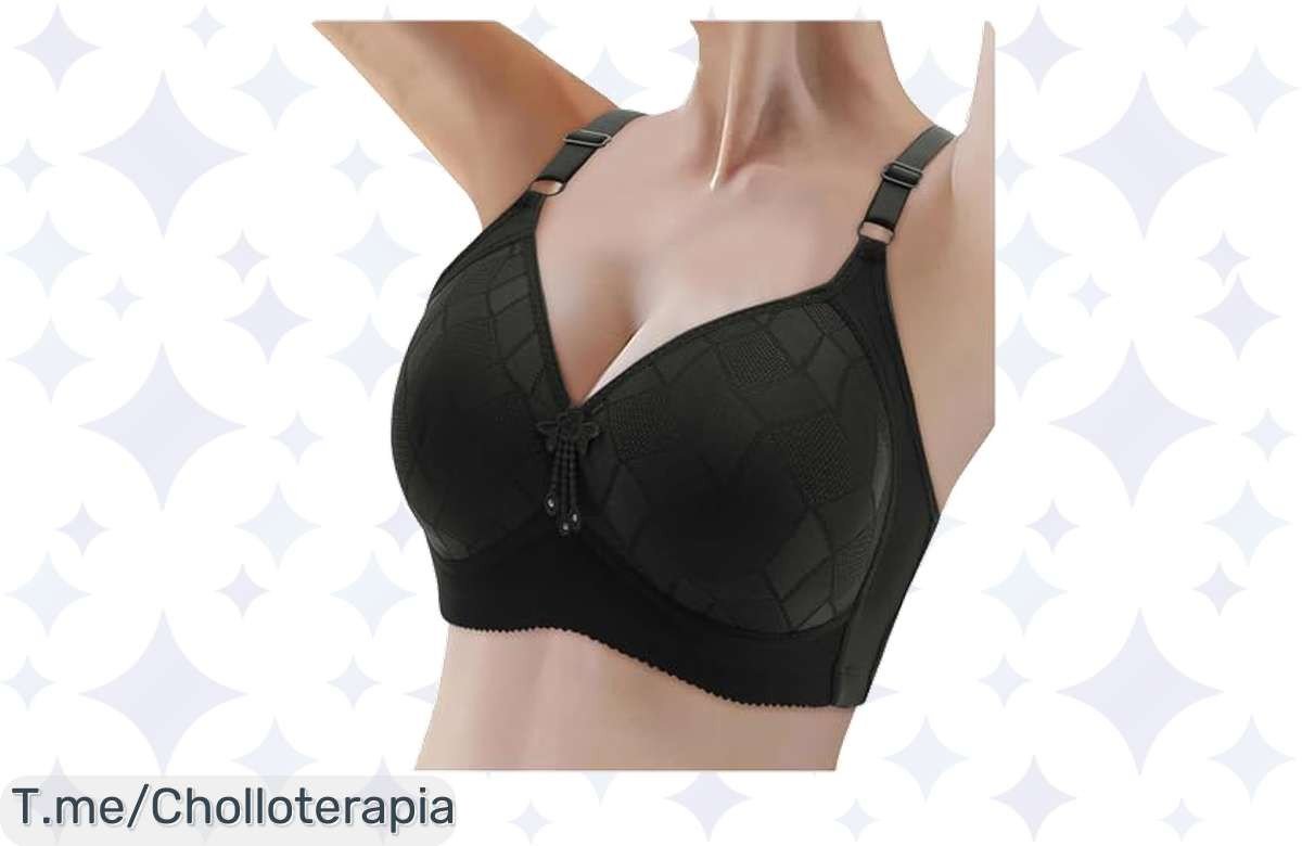 Atrapa el sujetador sin aros más cómodo y elegante a un precio loco con descuento brutal, ¡solo por tiempo limitado! No dejes pasar esta oportunidad única y luce fabulosa ahora mismo.