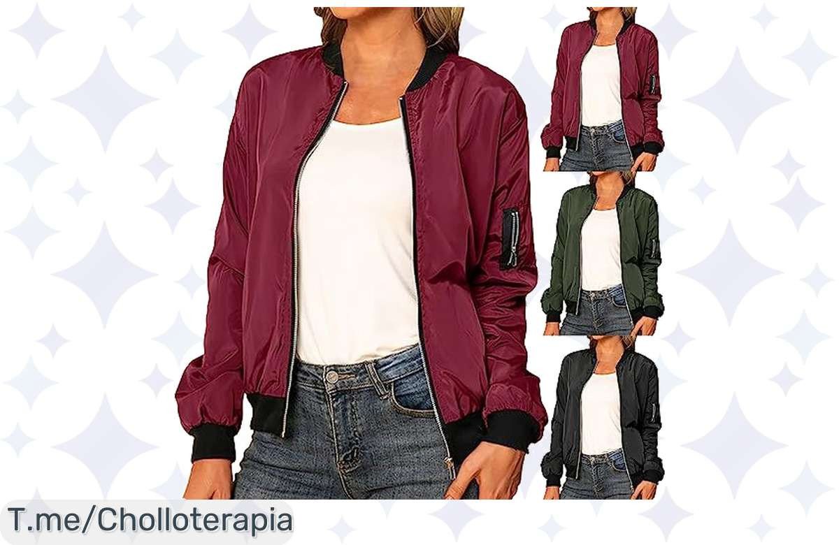 Atrapa la chaqueta bomber perfecta: diseño ligero y suave, ¡super chollo que transforma tu look! No dejes pasar esta oferta increíble, compra ahora antes de que se acabe.