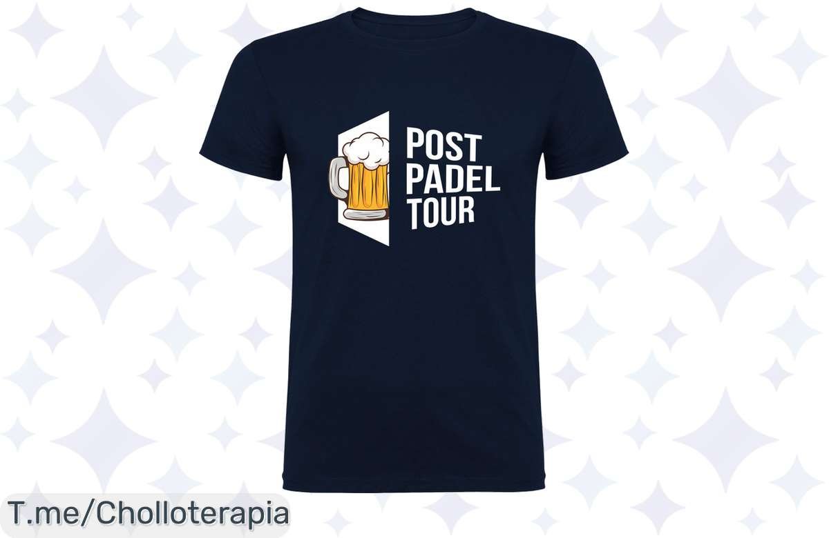 Atrapa la risa con la camiseta de padel y cerveza en un super chollo, perfecta para regalar y hacer sonreír. No te quedes sin la tuya, ¡oferta limitada!