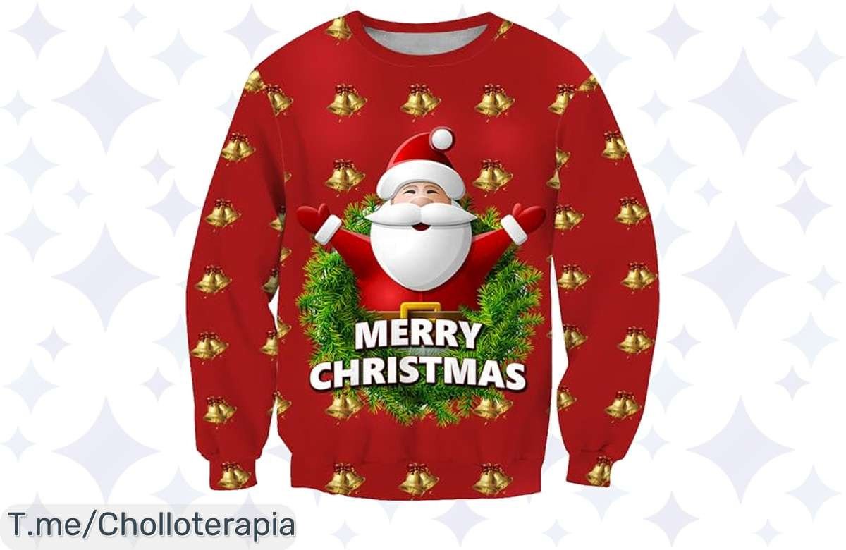 Atrévete a brillar estas fiestas con la sudadera navideña de reno más increíble, ¡aprovecha este ofertón con descuento brutal antes de que se agote!