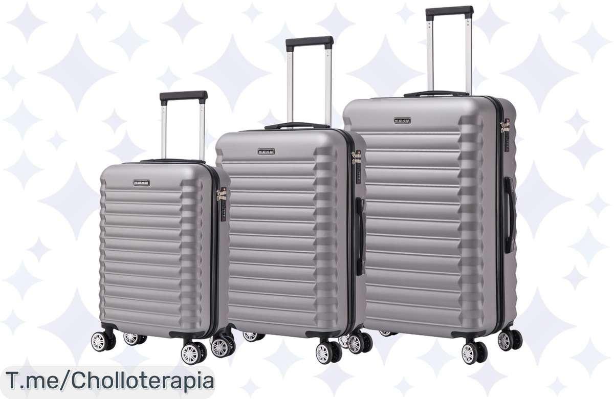 Atrévete a viajar con estilo: maletas elegantes con carcasa ligera y 4 ruedas giratorias a un precio loco. ¡Oferta única que vuela, consigue la tuya antes de que se agoten!