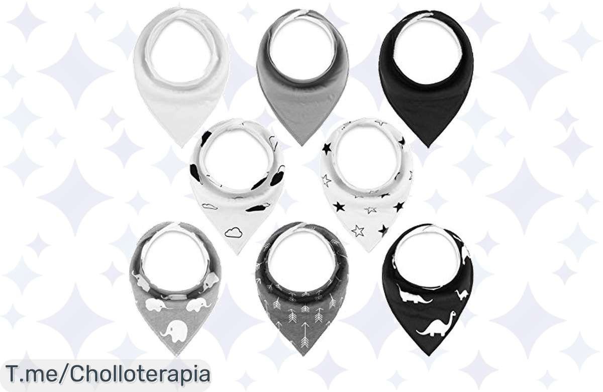 Babero Triangular MUBYTREE: 8 Piezas Elegantes para tu Bebé a Precio Loco, Con Descuento Brutal Solo por Tiempo Limitado. ¡No Te Pierdas Este Ofertón Único!