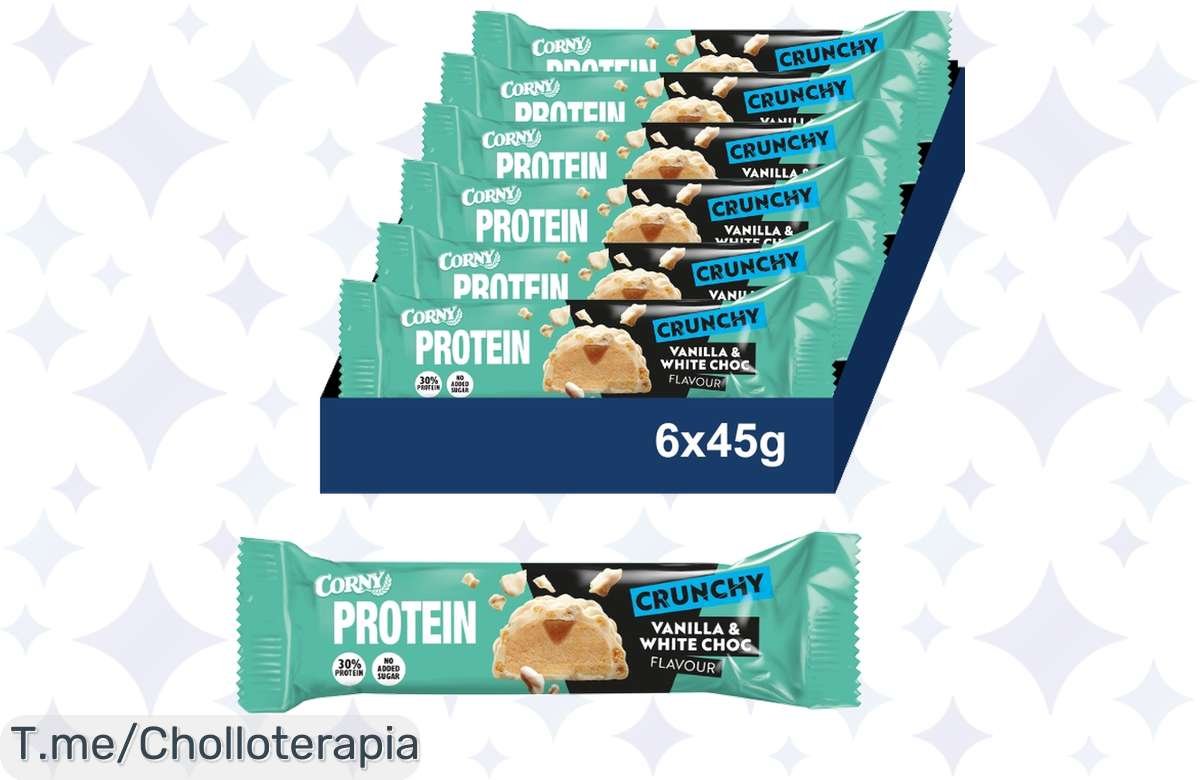 Barritas Corny Protein Crunchy Vainilla: ¡6 Delicias por Nada! Corre que Vuelan