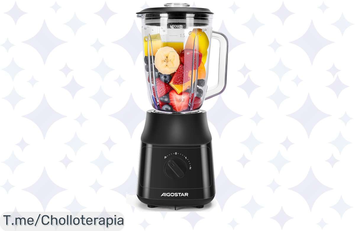 Bati tu vida: Batidora AIGOSTAR 1.5L, 600W y turbo a precio de risa, ¡corre!
