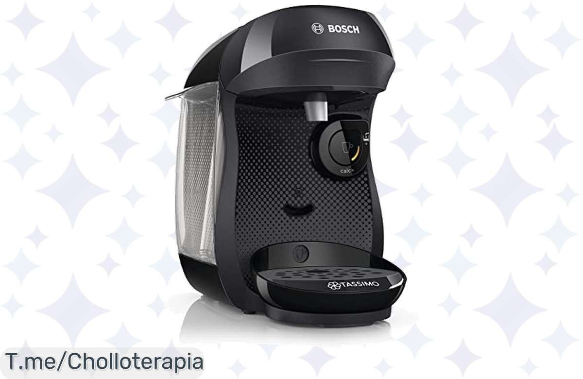 Cafetera TASSIMO HAPPY a precio loco: más de 40 delicias en un solo botón y tamaño compacto para tu cocina. ¡Transforma tu rutina ahora, oferta limitada y nunca vista!