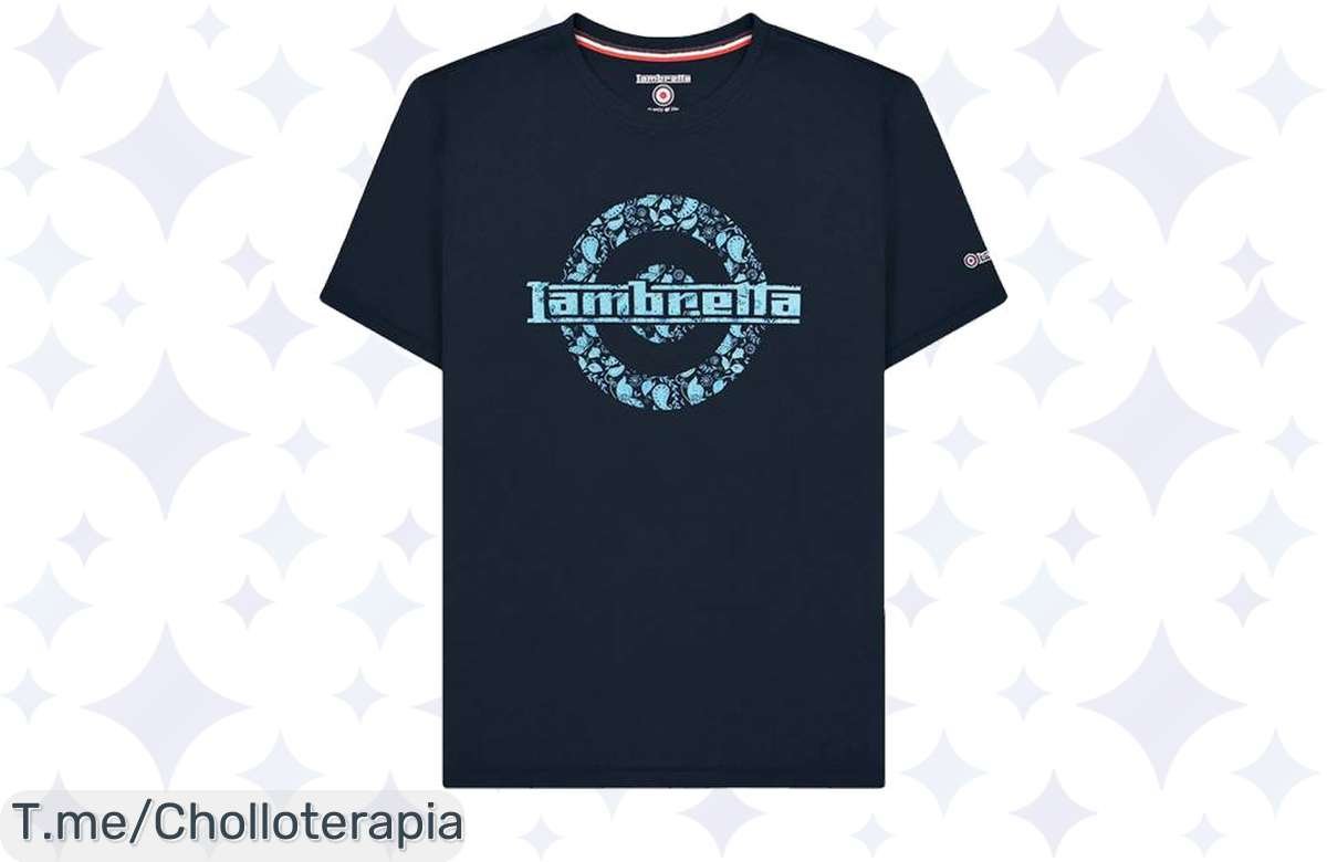 Camiseta Lambretta Paisley Logo Hombre: ¡Descuento de locura! No pierdas esta oferta brutal y destaca con estilo.